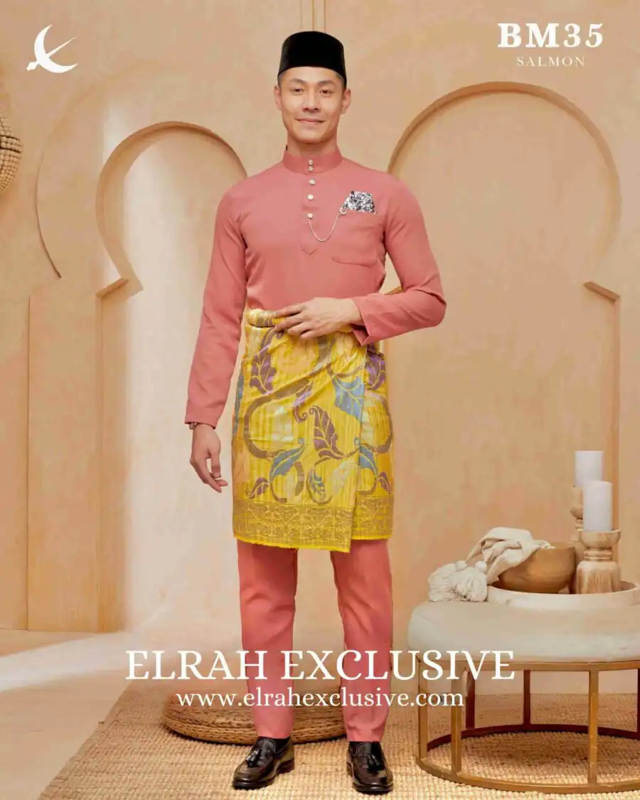 Baju Melayu Magnificent 4.0 - Salmon