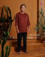 kurta jawhar - burnt orange
