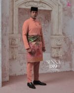 Baju Melayu Senna - Pastel Peach