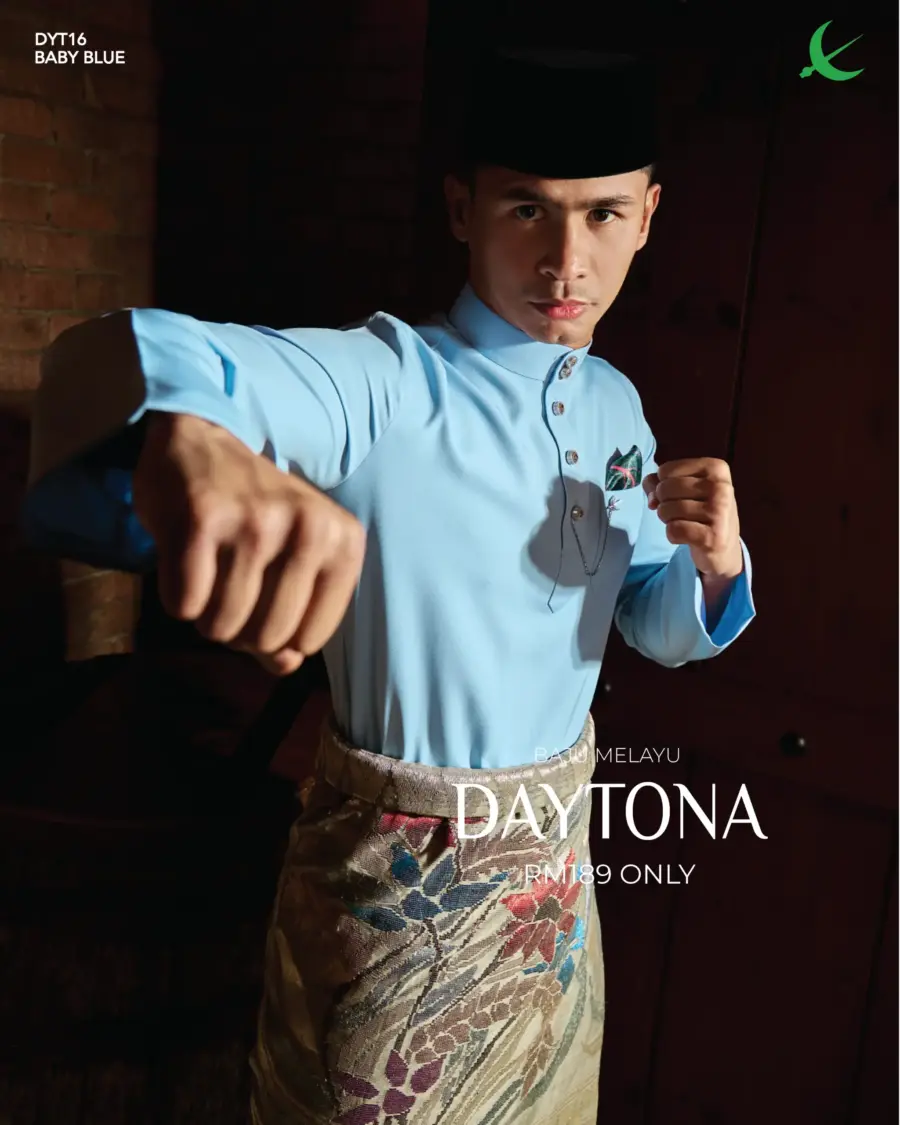 Baju Melayu Daytona - Baby Blue