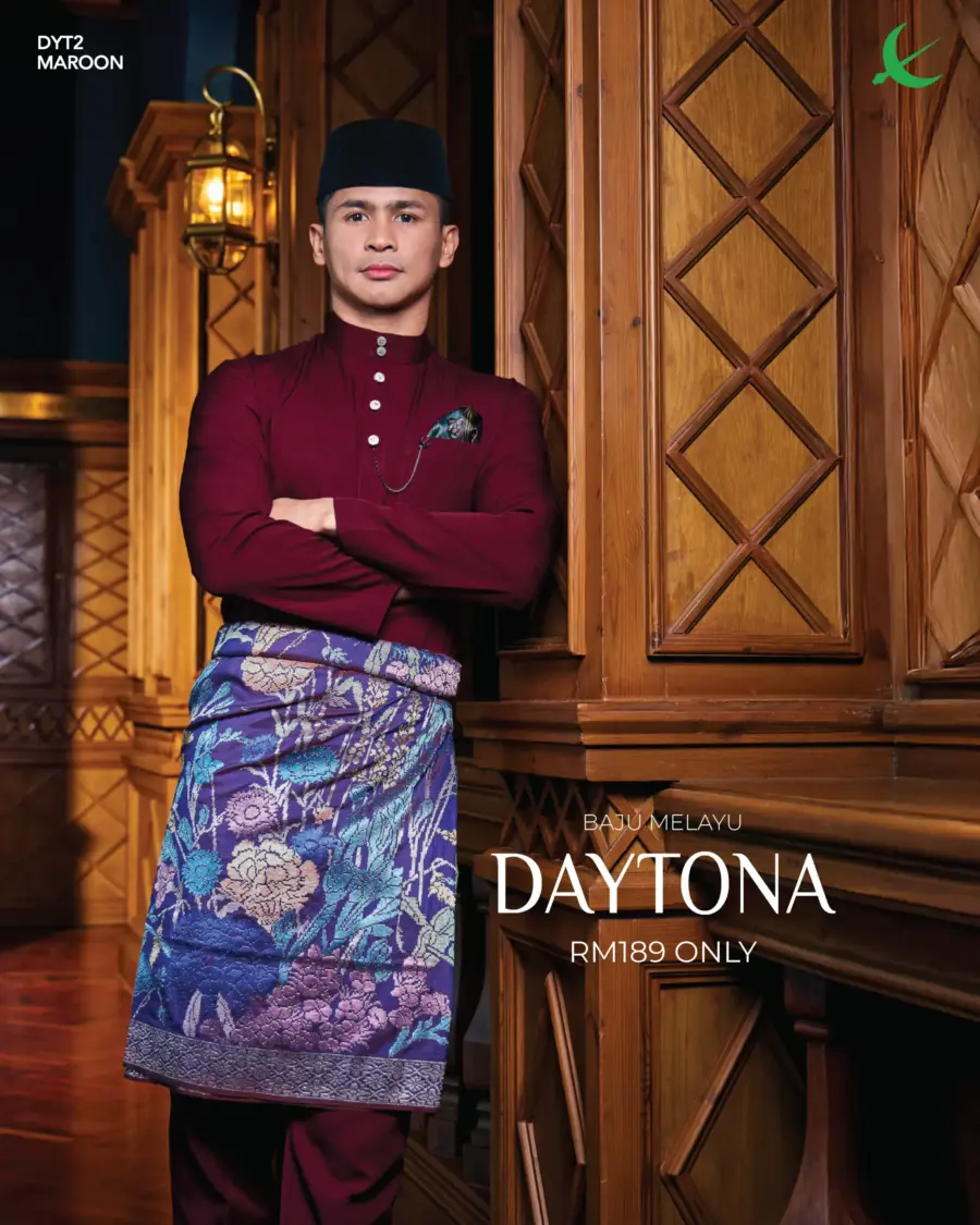 Baju Melayu Daytona - Maroon