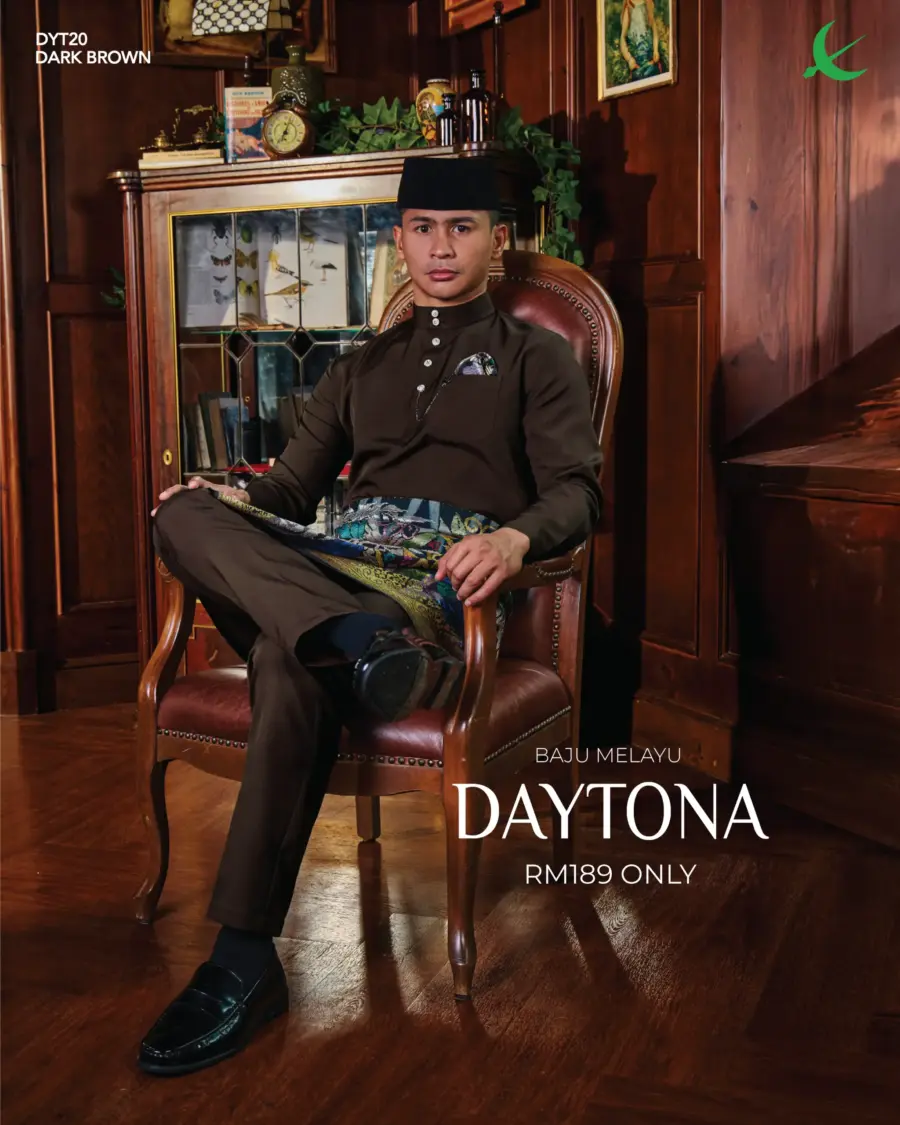 Baju Melayu Daytona - Dark Brown