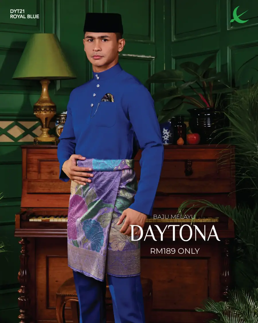 Baju Melayu Daytona - Royal Blue
