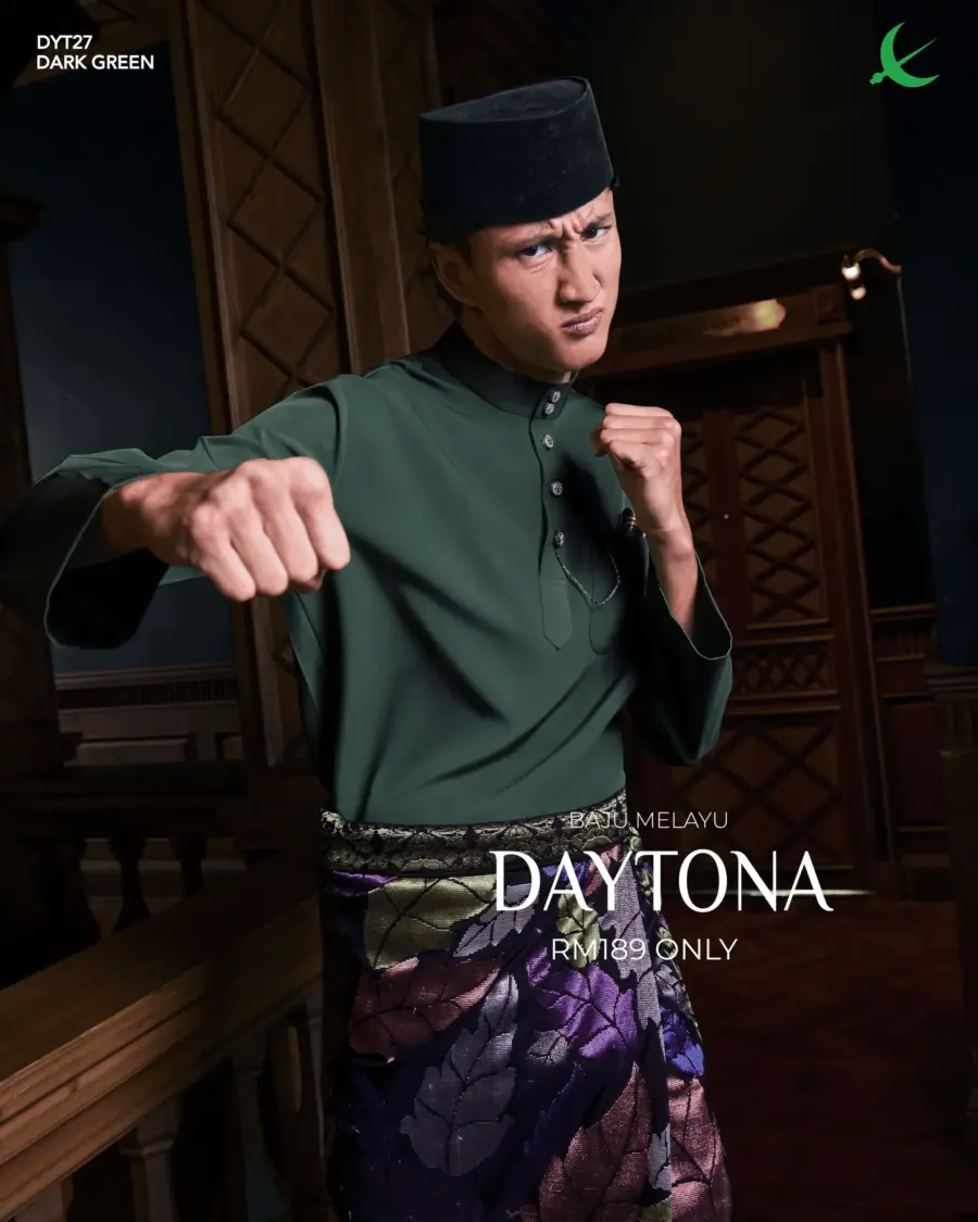 Baju Melayu Daytona - Dark Green