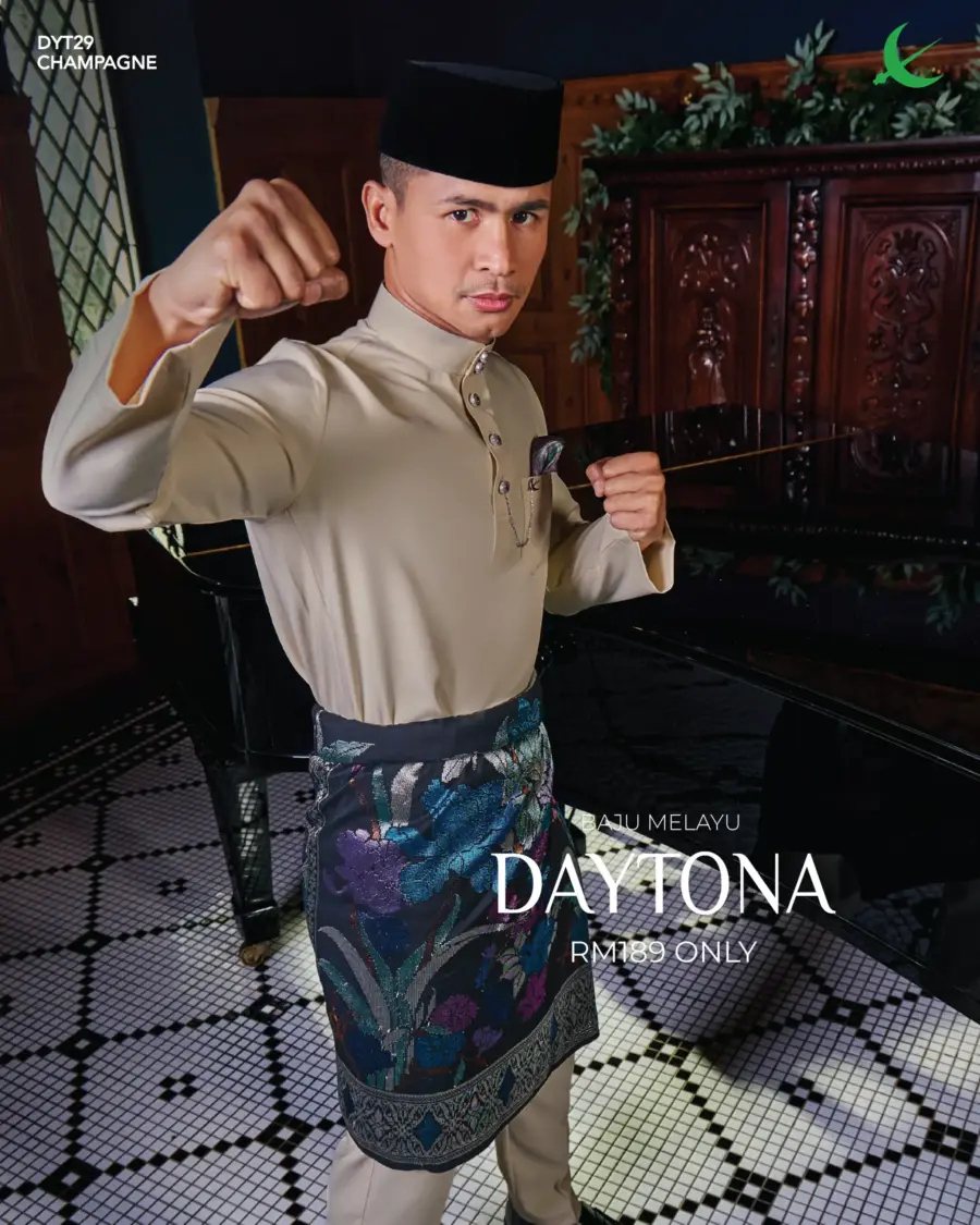 Baju Melayu Daytona - Champagne