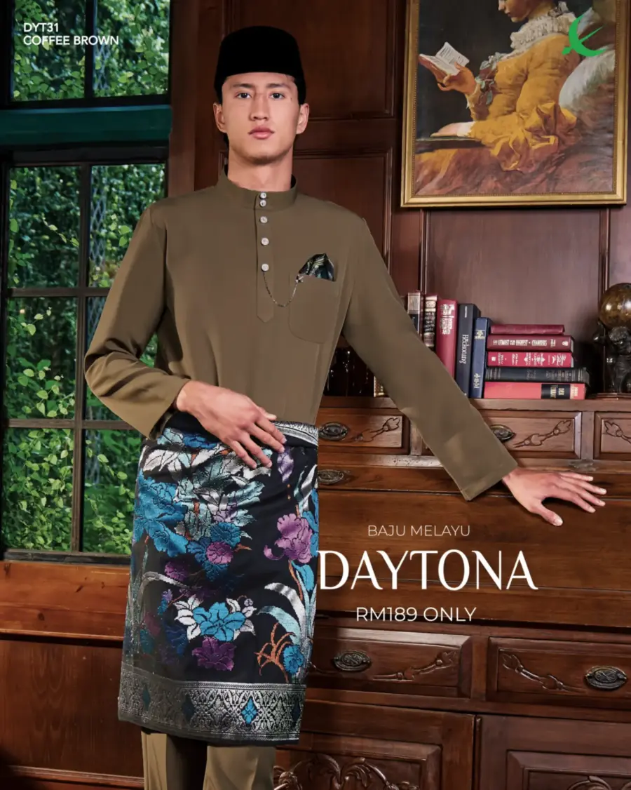 Baju Melayu Daytona - Coffee Brown