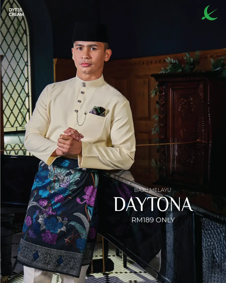 Baju Melayu Daytona - Cream
