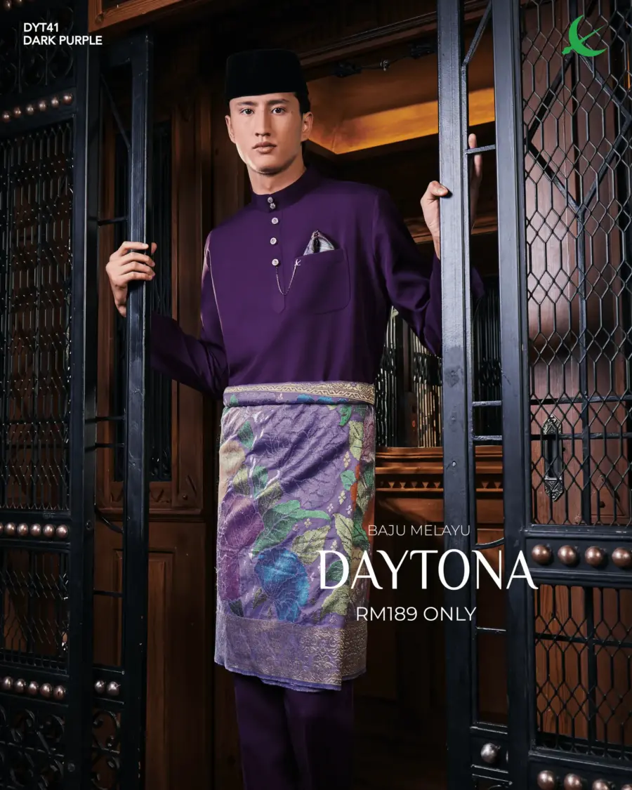 Baju Melayu Daytona - Dark Purple