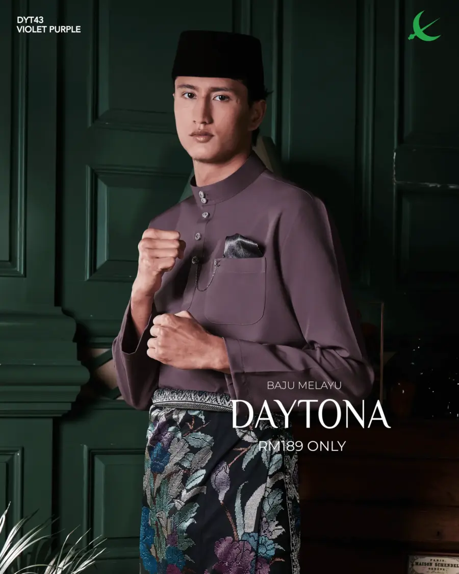 Baju Melayu Daytona - Violet Purple