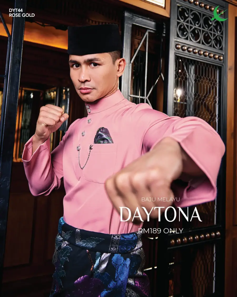 Baju Melayu Daytona - Rose Gold
