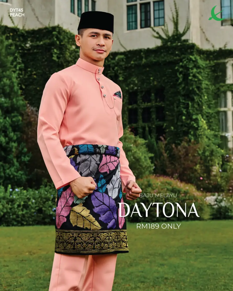Baju Melayu Daytona - Peach