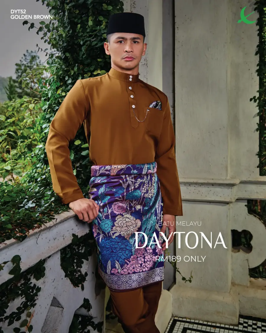 Baju Melayu Daytona - Golden Brown