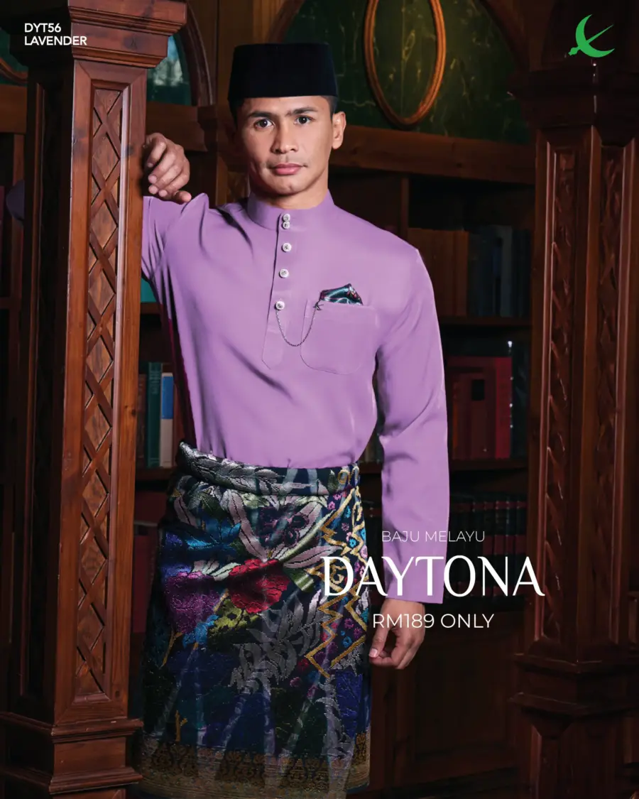 Baju Melayu Daytona - Lavender