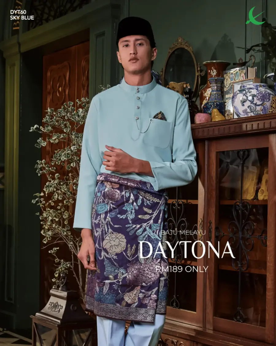 Baju Melayu Daytona - Sky Blue