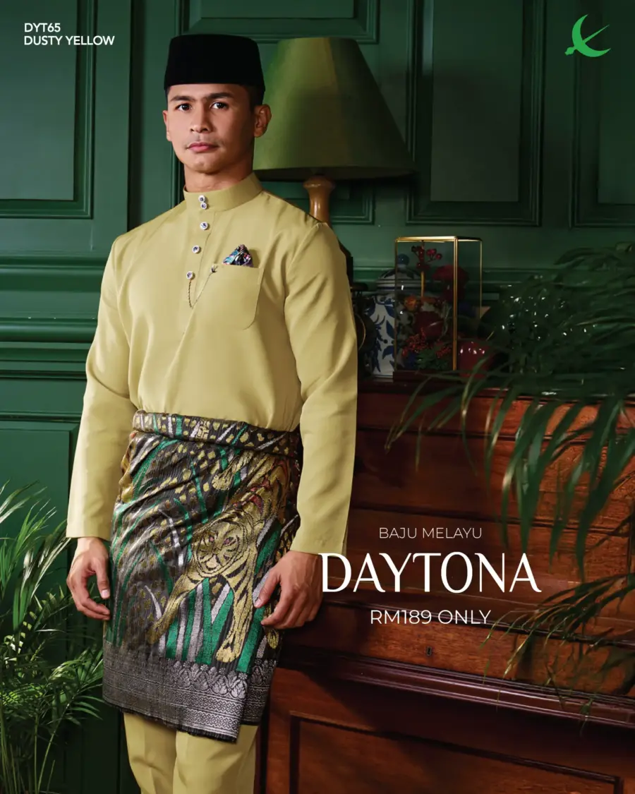 Baju Melayu Daytona - Dusty Yellow
