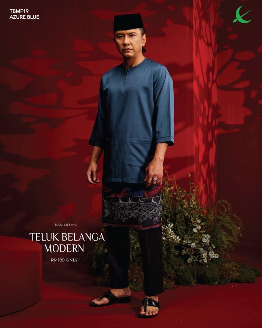 Teluk Belanga Modern - Azure Blue