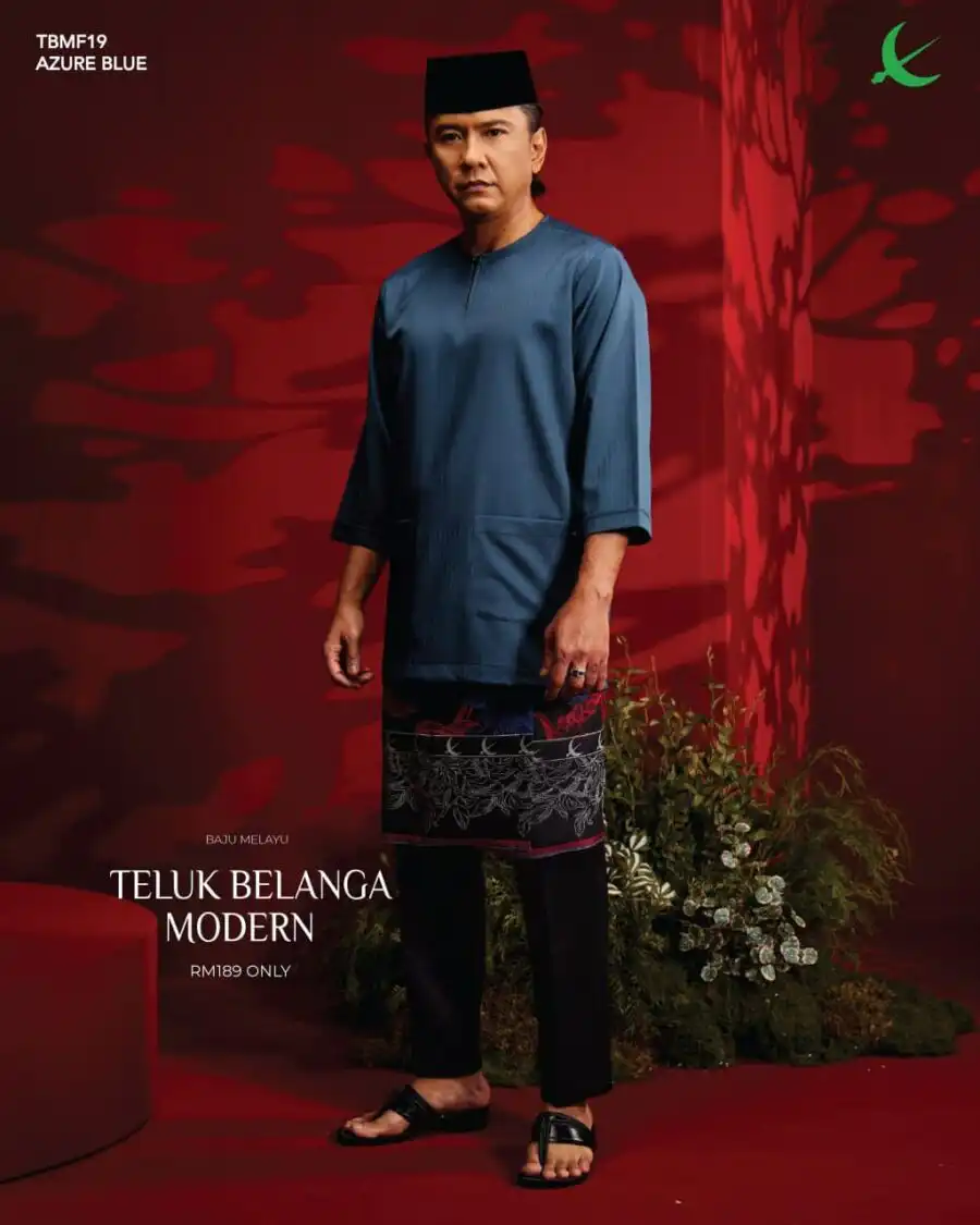 Teluk Belanga Modern - Azure Blue