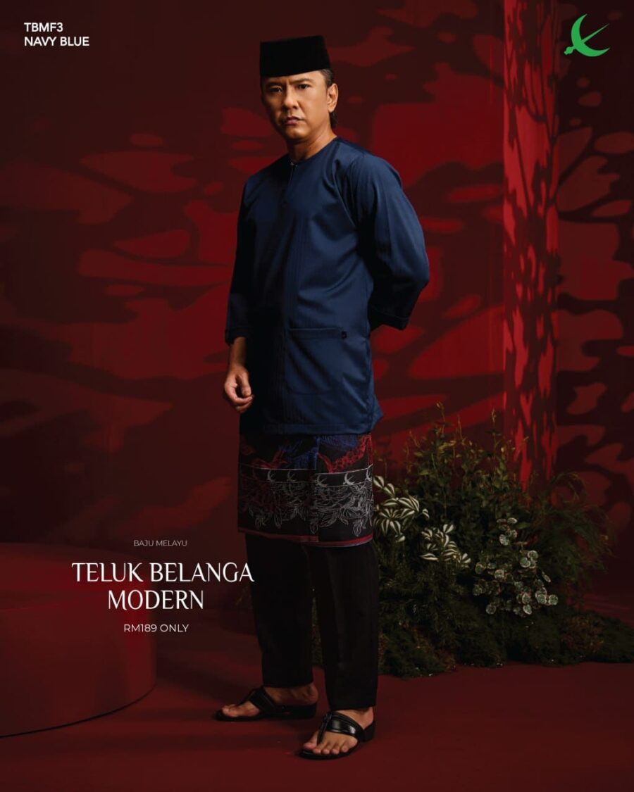 Teluk Belanga Modern - Navy Blue