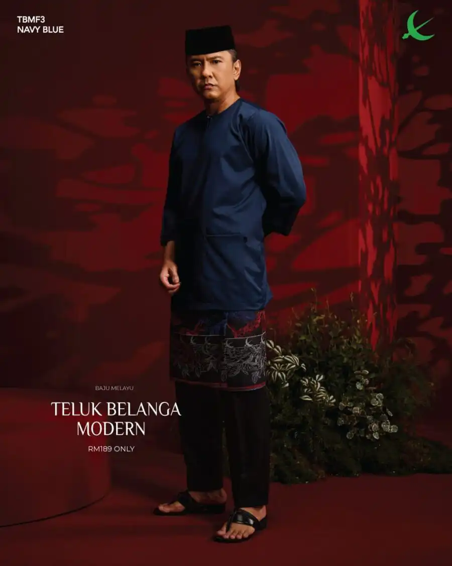 Teluk Belanga Modern - Navy Blue
